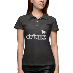 Женская рубашка поло 3D с принтом Deftones в Новосибирске,  |  | 