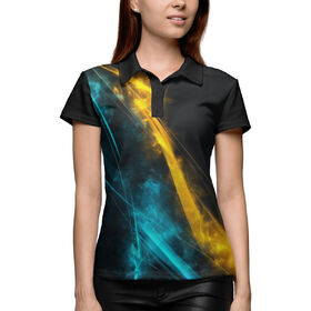 Женская рубашка поло 3D с принтом Abstraction в Тюмени,  |  | 