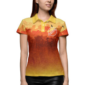 Женская рубашка поло 3D с принтом Sunshine time в Рязани,  |  | Тематика изображения на принте: 