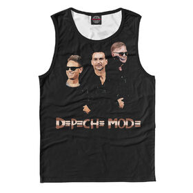 Мужская майка 3D с принтом Depeche Mode в Кировске, Джерси, плотность ткани 175 гр/кв.м.; Состав: 100% полиэстер | Джерси 180 гр./кв.м - один из самых востребованных видов трикотажной ткани. Известность материалу принесла именитая француженка Коко Шанель и в 1916 году представила парижскому модному обществу свою новую коллекцию. Изделия из данной ткани плотнее, более мягкие, легкие, практически не чувствуются на теле. Вещи из нее можно смело брать с собой в поездки, в которых вы не планируете тратить время на глажку одежды. Цвет не померкнет спустя множество стирок. 	 | 