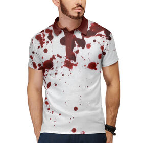 Мужская рубашка поло 3D с принтом Кровь в Курске,  |  | 