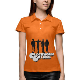 Женская рубашка поло 3D с принтом Заводной апельсин ,  |  | 