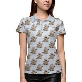 Женская рубашка поло 3D с принтом Милые котята в Белгороде,  |  | 
