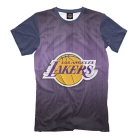 Мужская футболка 3D с принтом Los Angeles Lakers , Выбор из 3-х типов ткани | <ul>
<li>Обычная ткань — интерлок, спортивный трикотаж. Плотность 140 г/м.кв. Состав: 100% полиэстер</li>
<li>Премиум ткань — джерси, мягкий трикотаж. Плотность 180 г/м.кв. Состав: 97% полиэстер, 3% эластан</li>
<li>Люкс ткань — кулирка, наиболее плотная и долговечня ткань. Плотность 210 г/м.кв. Состав: 97% полиэстер, 3% эластан</li>
</ul> | 