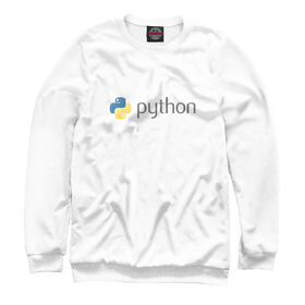 Мужской свитшот 3D с принтом Python Logo в Екатеринбурге,  |  | 
