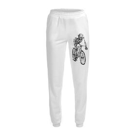 Женские спортивные штаны с принтом Велосипедист в Тюмени,  |  | 
