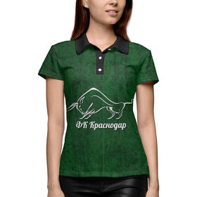 Женская рубашка поло 3D с принтом ФК Краснодар в Новосибирске,  |  | 