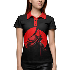 Женская рубашка поло 3D с принтом Сила самурая в Курске,  |  | 