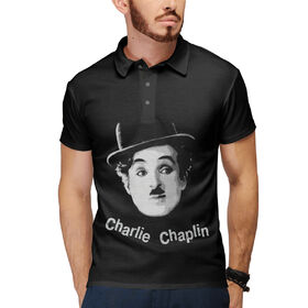 Мужское поло 3D с принтом Charlie Chaplin в Кировске,  |  | 