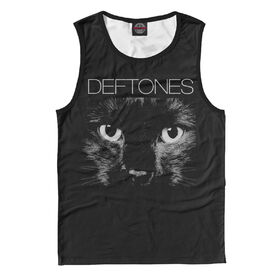 Мужская майка 3D с принтом Deftones в Курске, Джерси, плотность ткани 175 гр/кв.м.; Состав: 100% полиэстер | Джерси 180 гр./кв.м - один из самых востребованных видов трикотажной ткани. Известность материалу принесла именитая француженка Коко Шанель и в 1916 году представила парижскому модному обществу свою новую коллекцию. Изделия из данной ткани плотнее, более мягкие, легкие, практически не чувствуются на теле. Вещи из нее можно смело брать с собой в поездки, в которых вы не планируете тратить время на глажку одежды. Цвет не померкнет спустя множество стирок. 	 | Тематика изображения на принте: 