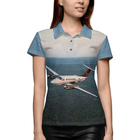 Женская рубашка поло 3D с принтом Красивая планета с высоты в Петрозаводске,  |  | Тематика изображения на принте: 
