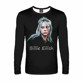 Мужской лонгслив с принтом Billie Eilish в Петрозаводске,  |  | 