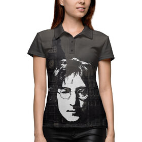 Женская рубашка поло 3D с принтом John Lennon ,  |  | 