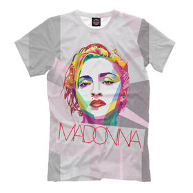Мужская футболка 3D с принтом Madonna в Петрозаводске, Выбор из 3-х типов ткани | <ul>
<li>Обычная ткань — интерлок, спортивный трикотаж. Плотность 140 г/м.кв. Состав: 100% полиэстер</li>
<li>Премиум ткань — джерси, мягкий трикотаж. Плотность 180 г/м.кв. Состав: 97% полиэстер, 3% эластан</li>
<li>Люкс ткань — кулирка, наиболее плотная и долговечня ткань. Плотность 210 г/м.кв. Состав: 97% полиэстер, 3% эластан</li>
</ul> | 