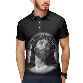 Мужское поло 3D с принтом Иисус в Тюмени,  |  | Тематика изображения на принте: 