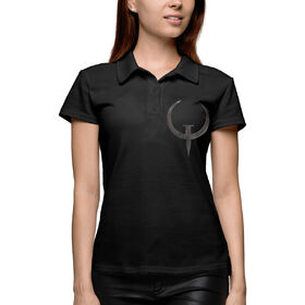 Женская рубашка поло 3D с принтом Quake в Екатеринбурге,  |  | 