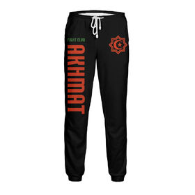Мужские спортивные штаны с принтом Akhmat Fight Club MMA в Кировске,  |  | Тематика изображения на принте: 