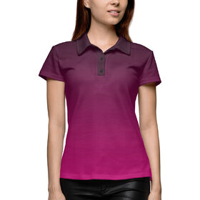 Женская рубашка поло 3D с принтом Градиент Розовый в Черный в Тюмени,  |  | 