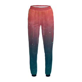 Женские спортивные штаны с принтом Космический ливень в Курске,  |  | 
