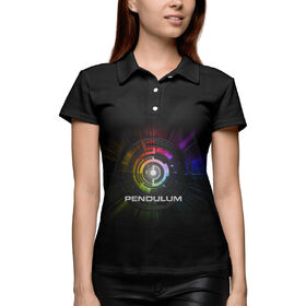 Женская рубашка поло 3D с принтом Pendulum в Кировске,  |  | 
