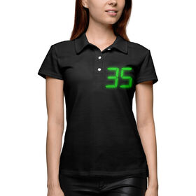 Женская рубашка поло 3D с принтом 35 лет ,  |  | Тематика изображения на принте: 