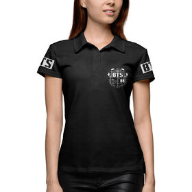 Женская рубашка поло 3D с принтом Jimin 95 ,  |  | Тематика изображения на принте: 