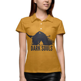 Женская рубашка поло 3D с принтом Dark Souls в Екатеринбурге,  |  | Тематика изображения на принте: 