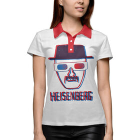 Женская рубашка поло 3D с принтом Stereo Heisenberg в Петрозаводске,  |  | 