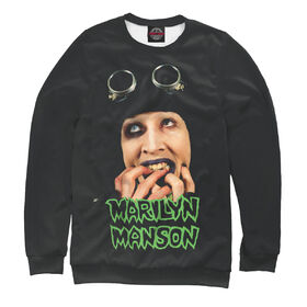 Мужской свитшот 3D с принтом Marilyn Manson в Екатеринбурге,  |  | Тематика изображения на принте: 