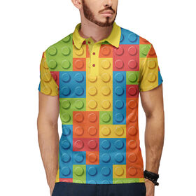 Мужская рубашка поло 3D с принтом Конструктор ,  |  | Тематика изображения на принте: 