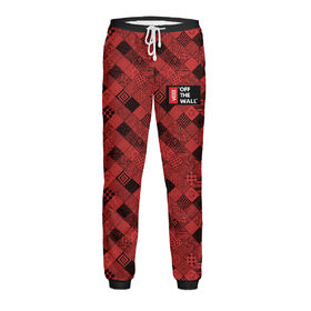 Мужские спортивные штаны с принтом Vans of the wall (Red and Black) в Санкт-Петербурге,  |  | Тематика изображения на принте: 
