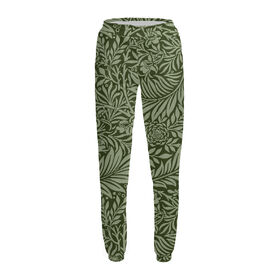 Женские спортивные штаны с принтом Flowers Green в Тюмени,  |  | 