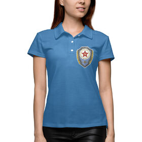 Женская рубашка поло 3D с принтом Отличник ВДВ СССР ,  |  | 