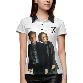 Женская рубашка поло 3D с принтом The X-Files в Санкт-Петербурге,  |  | Тематика изображения на принте: 