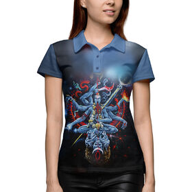 Женская рубашка поло 3D с принтом Cult of Fire ,  |  | Тематика изображения на принте: 