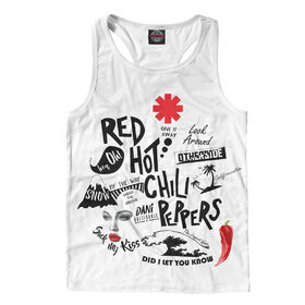 Мужская майка борцовка 3D с принтом Red Hot Chili Peppers Songs в Кировске, Кулирная гладь (кулирка), плотность 195 гр/кв.м.; Состав: 100% полиэстер | Ткань кулирная гладь – это одна из самых долговечных и стойких к износу тканей, она обладает хорошей прочностью и воздухопроницаемостью.<br><br>
		Кулирная гладь – универсальная ткань. Сшитая из нее одежда получается легкая и удобная, ткань великолепно смотрится как в свободном, так и в облегающем покрое одежды.
		Главное достоинство – одежда позволяет телу дышать. Это качество ткани подходит для изготовления одежды для всех времен года, особенно для жаркого лета, именно поэтому мы используем кулирку для пошива маек.  | Тематика изображения на принте: 