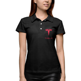 Женское поло 3D с принтом Tesla-Model ,  |  | Тематика изображения на принте: 