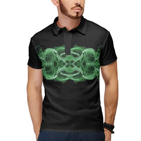 Мужская рубашка поло 3D с принтом The Chemical Brothers в Екатеринбурге,  |  | Тематика изображения на принте: 