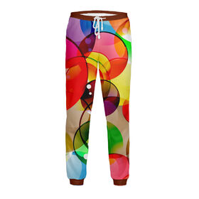 Мужские спортивные штаны с принтом Мыльные пузыри в Кировске,  |  | Тематика изображения на принте: 