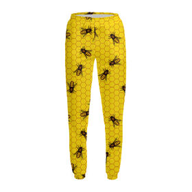 Женские спортивные штаны с принтом Пчелы в сотах в Санкт-Петербурге,  |  | 
