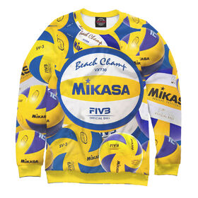 Женский свитшот 3D с принтом Beach volleyball (Mikasa) в Екатеринбурге,  |  | 
