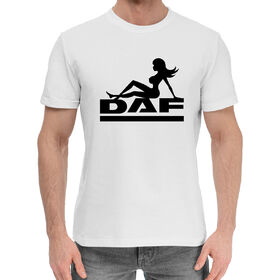 Мужская хлопковая футболка с принтом DAF в Петрозаводске,  |  | 