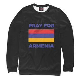 Женский свитшот 3D с принтом Pray For Armenia ,  |  | Тематика изображения на принте: 
