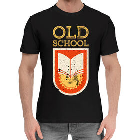 Мужская хлопковая футболка с принтом Old School в Тюмени,  |  | Тематика изображения на принте: 