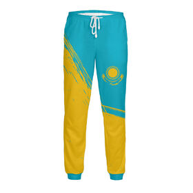 Мужские спортивные штаны с принтом Казахстан / Kazakhstan в Санкт-Петербурге,  |  | Тематика изображения на принте: 