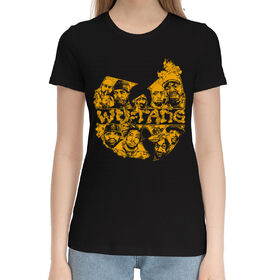Женская хлопковая футболка с принтом Wu-Tang Clan в Курске,  |  | 