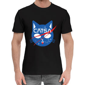Мужская хлопковая футболка с принтом Catsa в Белгороде,  |  | Тематика изображения на принте: 