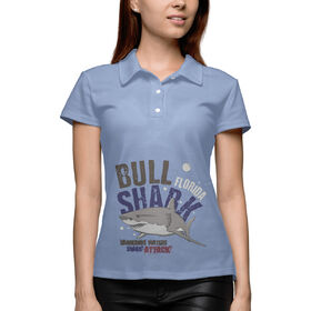 Женское поло 3D с принтом Bull Shark ,  |  | 