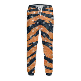 Мужские спортивные штаны с принтом Новогодняя шкура тигра в Тюмени,  |  | 