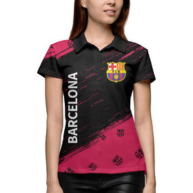 Женское поло 3D с принтом Barcelona / Барселона в Кировске,  |  | 